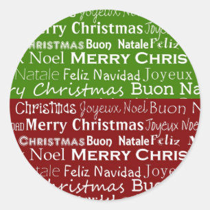 Adesivo Redondo Vinheta Natal