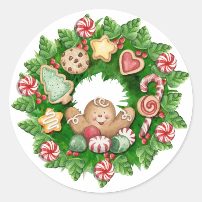 Adesivo Redondo Vinheta Natal (Frente)