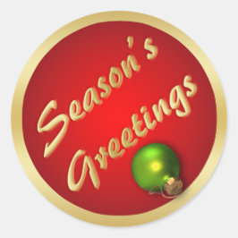 Adesivo Redondo Vinheta Natal