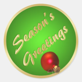 Adesivo Redondo Vinheta Natal