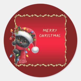 Adesivo Redondo Vinheta Natal Black Holiday