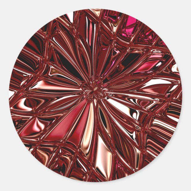 Adesivo Redondo Vinheta Natal Burgundy (Frente)