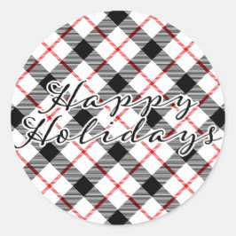 Adesivo Redondo Vinheta Natal clássico de Natal feliz