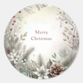 Adesivo Redondo Vinheta Natal de Natal