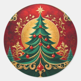 Adesivo Redondo Vinheta Natal de Natal
