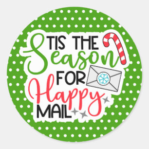 Adesivo Redondo Vinheta Natal para Pequenas Empresas