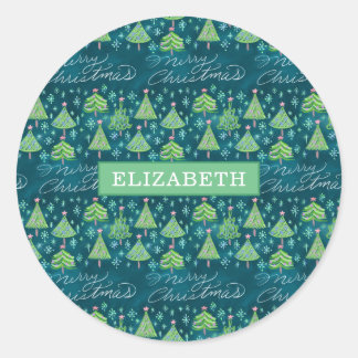 Adesivo Redondo Vinheta Natal - Personalizado