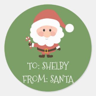 Adesivo Redondo Vinheta Natal Presente De Papais noeis