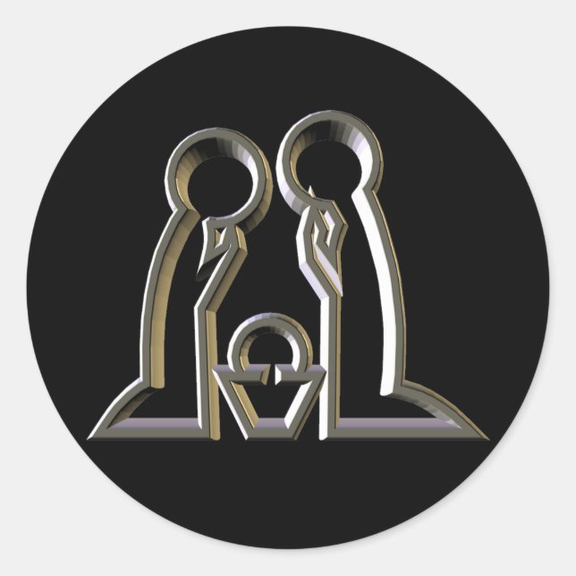 Adesivo Redondo Vinheta Natividade (Frente)