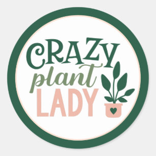 Adesivo Redondo Vinheta Natural do Jardim das Plantas