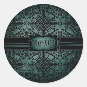 Adesivo Redondo Vinheta New Moon LOVE