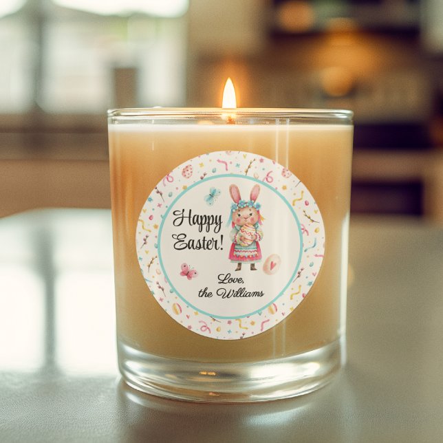 Adesivo Redondo Vinheta, Nome | felz pascoa Bonny de 3 pol. (Criador carregado)