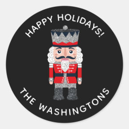 Adesivo Redondo Vinheta Noz-Cracker Natal