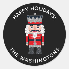 Adesivo Redondo Vinheta Noz-Cracker Natal