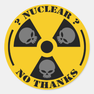 Adesivo Redondo Vinheta nuclear