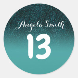 Adesivo Redondo Vinheta numérica da tabela| Número da tabela para 