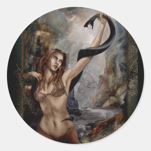 Adesivo Redondo Vinheta "O Confronto" (Frente)