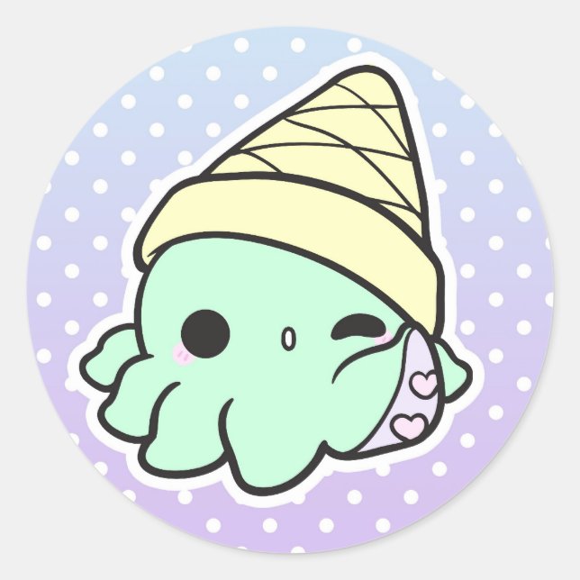 Adesivo Redondo Vinheta Octi-Cream (Frente)