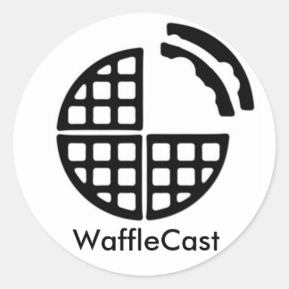 Adesivo Redondo Vinheta Oficial WaffleCast