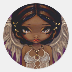 Adesivo Redondo Vinheta "Olhos Adoráveis"