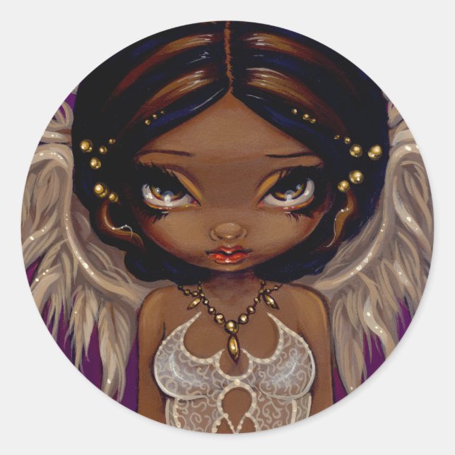 Adesivo Redondo Vinheta "Olhos Adoráveis" (Frente)