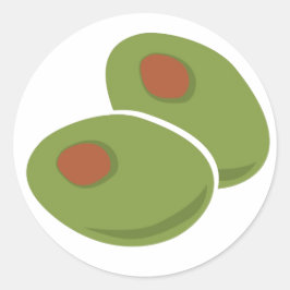 Adesivo Redondo Vinheta Olives