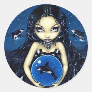 Adesivo Redondo Vinheta "Orca Magic"