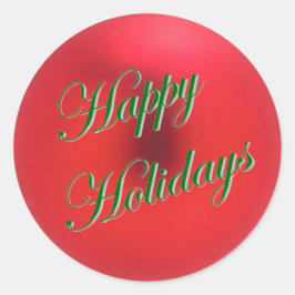 Adesivo Redondo Vinheta Ornament Red Satin