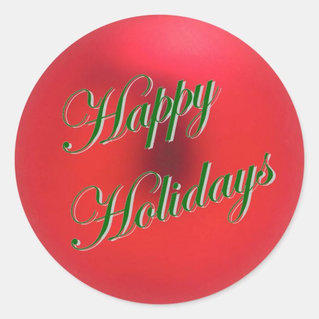 Adesivo Redondo Vinheta Ornament Red Satin (Frente)