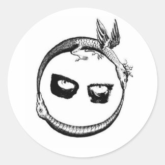 Adesivo Redondo Vinheta Ouroboros