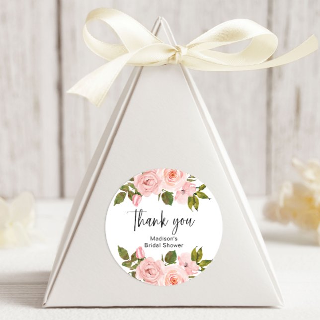 Adesivo Redondo Vinheta Oval De Casamento Floral Rosa Rosa Rosa Es (Criador carregado)