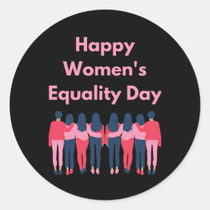 Adesivo Redondo Vinheta para o Dia da Igualdade entre Mulheres1