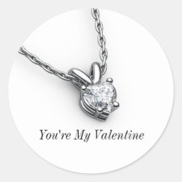 Adesivo Redondo Vinheta-Pente-Coração Diamante