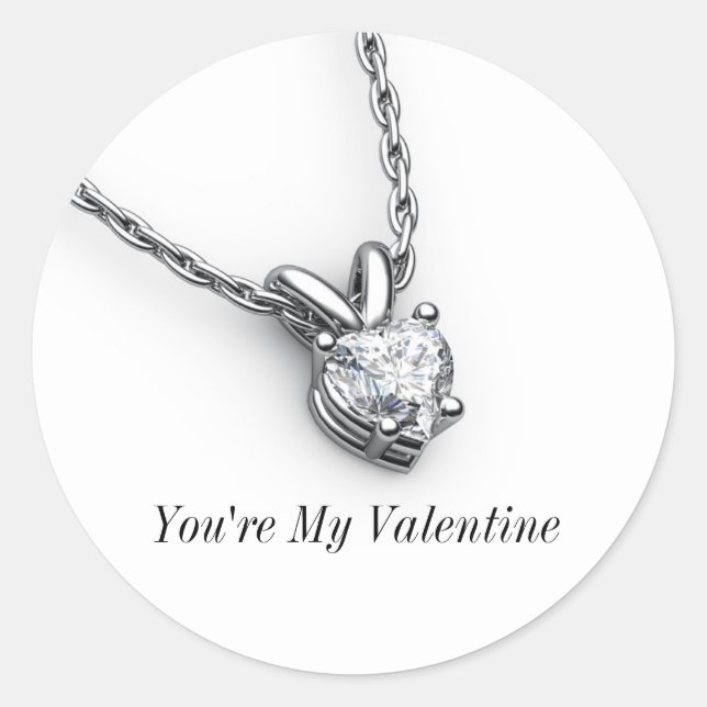 Adesivo Redondo Vinheta-Pente-Coração Diamante (Frente)