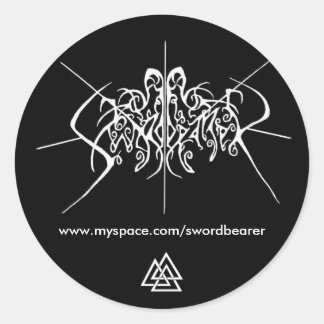 Adesivo Redondo Vinheta-pente-espada com avelã