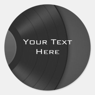 Adesivo Redondo Vinheta personalizada com fundo de vinil