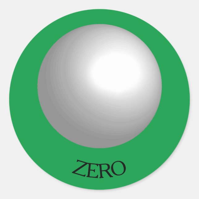 Adesivo Redondo Vinheta Personalizada de Bola de Piscina Branca (Frente)