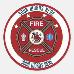 Adesivo Redondo Vinheta Personalizada de Emergência Maltesa