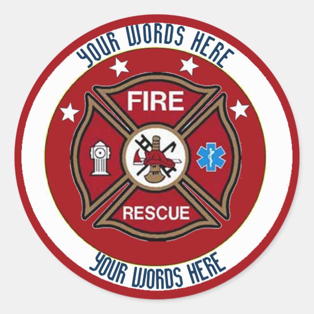 Adesivo Redondo Vinheta Personalizada de Emergência Maltesa (Frente)