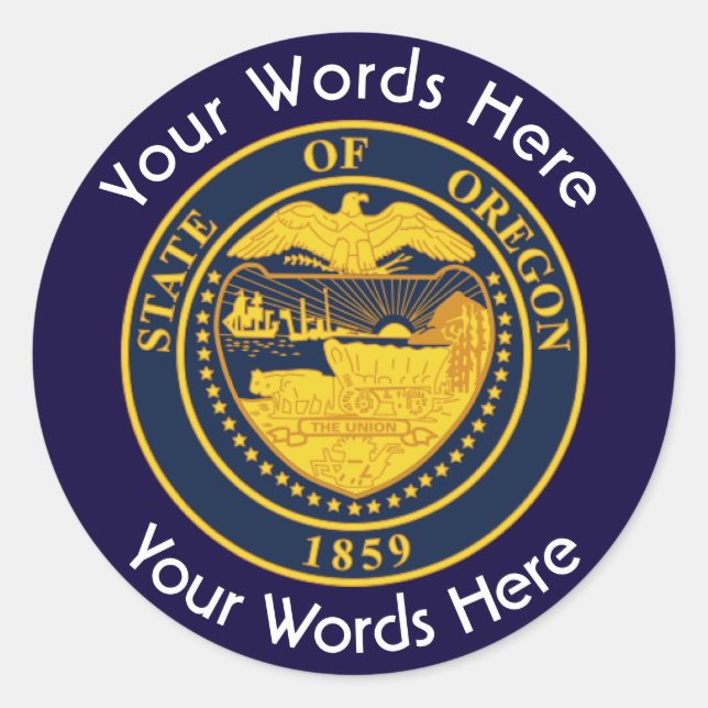 Adesivo Redondo Vinheta Personalizada de Selagem do Excelente Oreg (Frente)