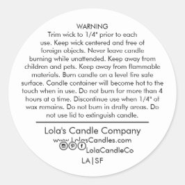 ADESIVO REDONDO VINHETA PERSONALIZADA DO RÓTULO DE ALERTA