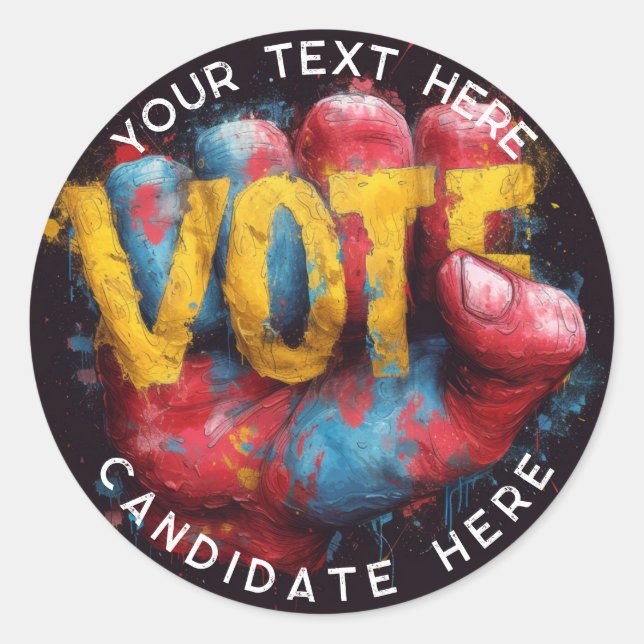 Adesivo Redondo Vinheta personalizada: Vinheta retroramericana 202 (Frente)