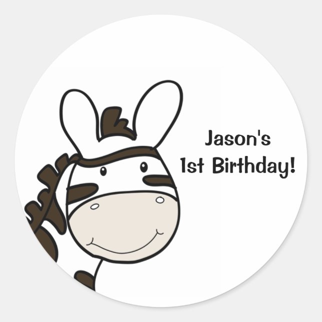 Adesivo Redondo Vinheta Personalizada ZEBRA da Tripulação da Selva (Frente)