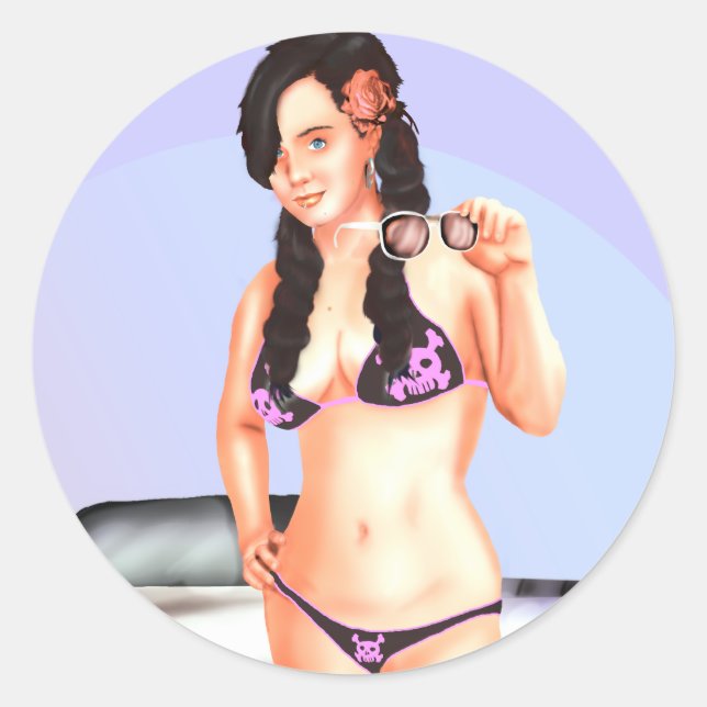 Adesivo Redondo Vinheta-pino (Frente)