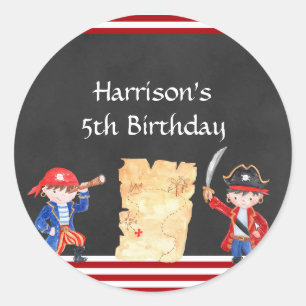 Adesivo Redondo Vinheta Pirata