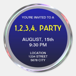 Adesivo Redondo Vinheta-prata para texto, logótipo ou imagem