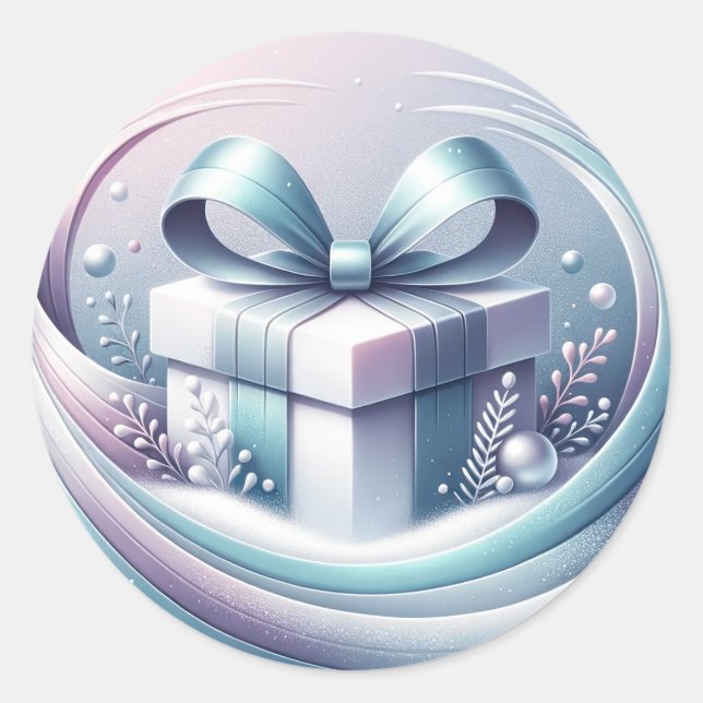 Adesivo Redondo Vinheta presente (Frente)