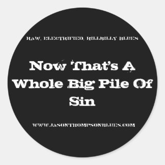 Adesivo Redondo Vinheta Preta