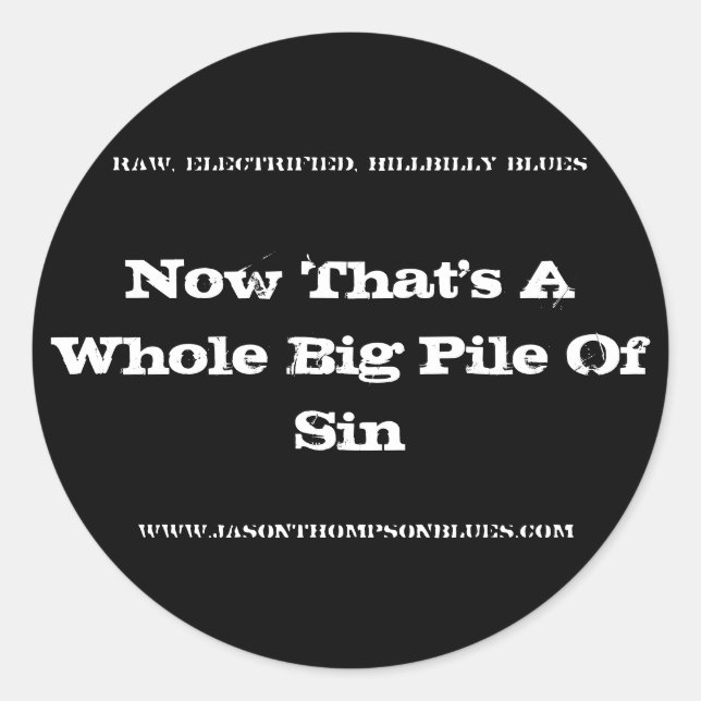 Adesivo Redondo Vinheta Preta (Frente)