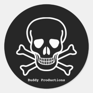 Adesivo Redondo Vinheta Preta BP 7